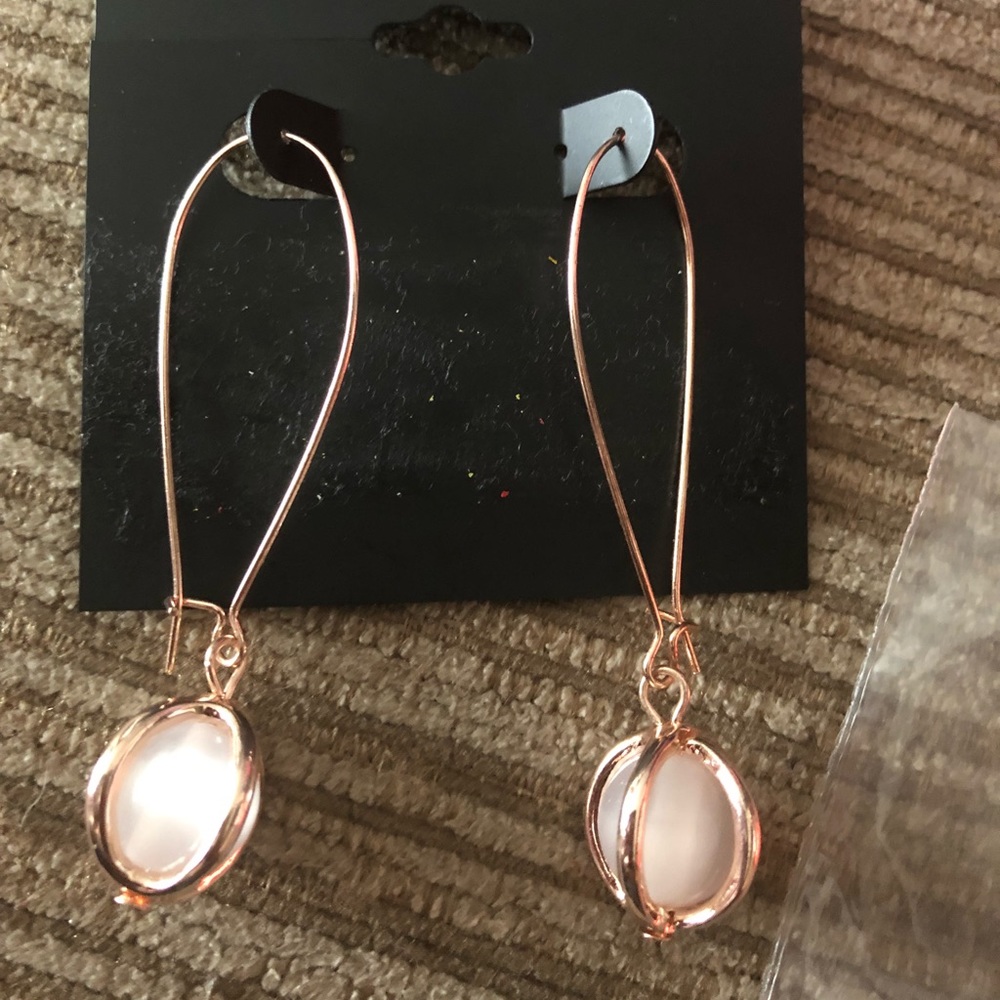 Rose gold earrings